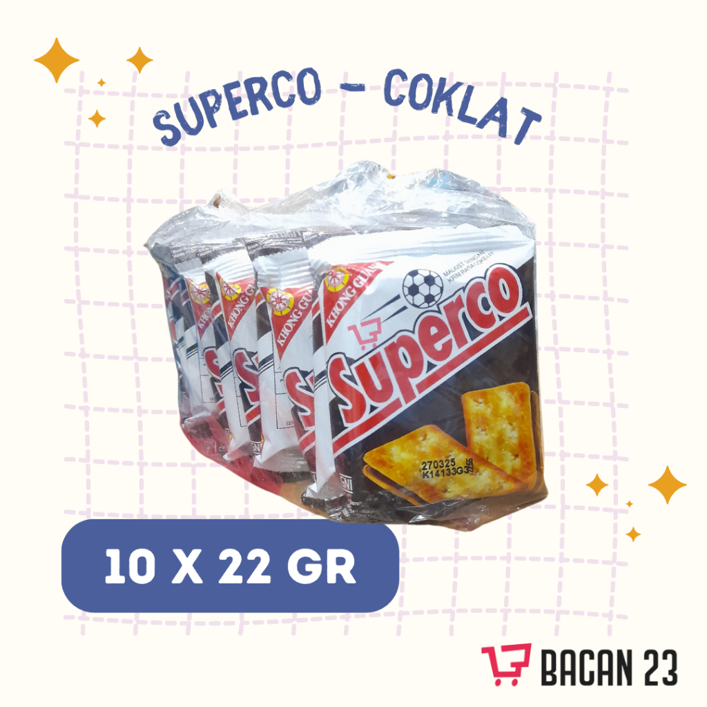 

Khong Guan Superco Cokelat (10 Sachet x 22 gr) Biskuit Malkist