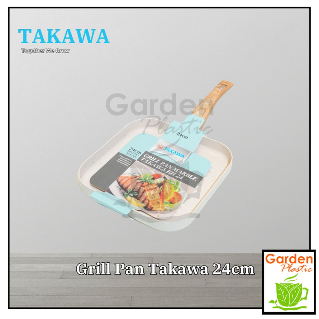 GRILL PAN / PANGGANGAN / BAKARAN MARBLE TAKAWA RH 24 - GRILL PAN ANTI LENGKET
