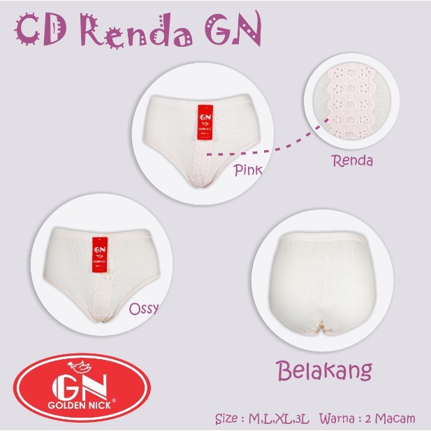 Golden Nick - Celana Dalam Renda Celana Dalam Renda Cd Golden Nick COD JAKARTA Cd Katun Murah
