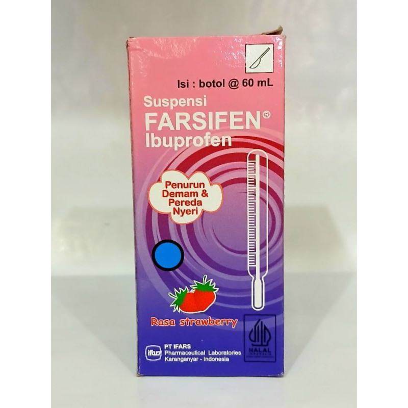Farsifen Syr 60ml (Ibuprofen 100mg) | Obat Demam & Pereda Nyeri