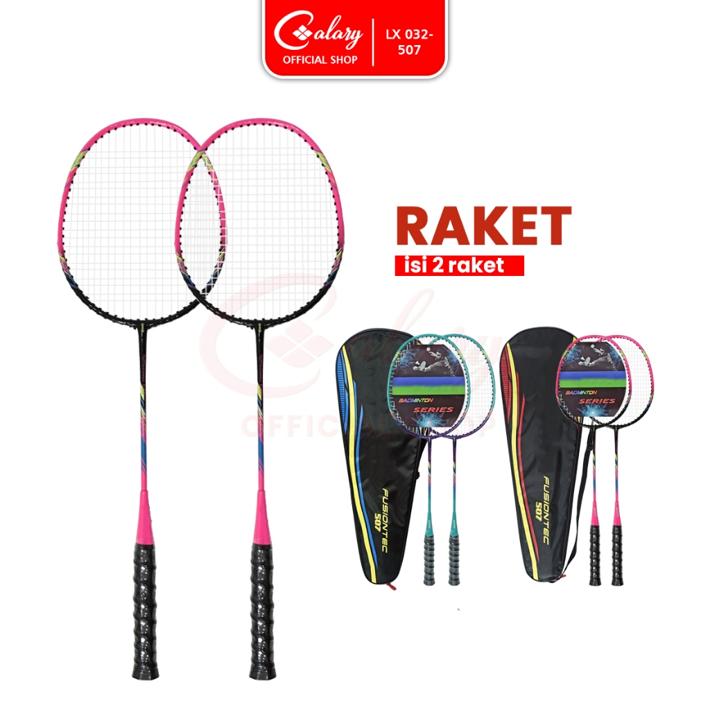 CALARY Raket Badminton Set Olahraga Bermain Racket Original 032-507