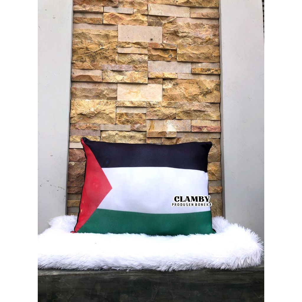 Bantal Bendera Palestina | Bantal Kotak 40x30 | Souvenir Bantal