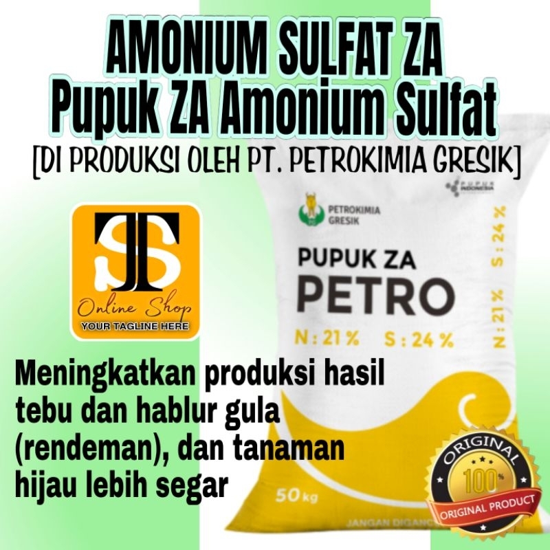 PUPUK AMONIUM ZA PETRO|KEMASAN REPACK 1 KG|PT. PETROKIMIA GRESIK