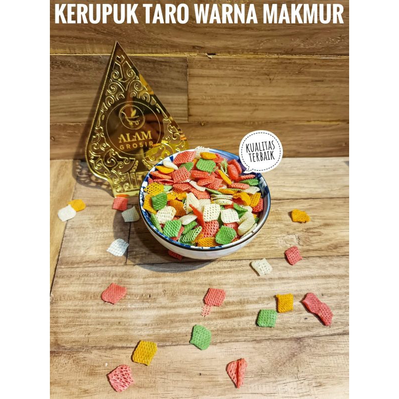 

(kerupuk mentah) Makmur Kerupuk Ketupat & Taro warna, 250gr, 500gr, 1kg