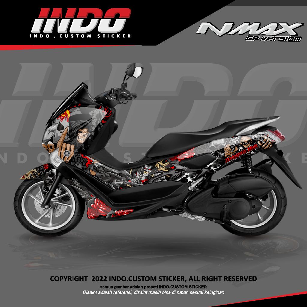 DECAL STIKER NMAX SIMPLE ELEGANT FULL BODY DECAL STIKER NMAX NEW/OLD - N MAX TENGKORAK
