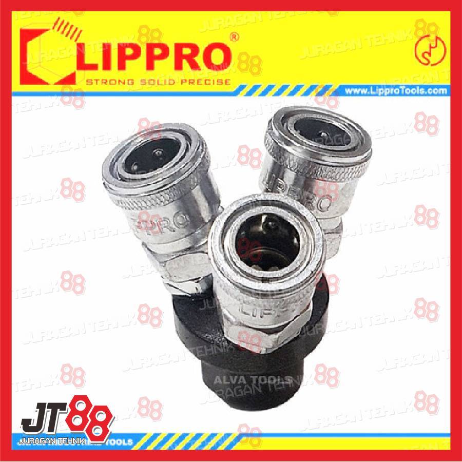 LIPPRO Kopler Cabang 3 Quick Coupler 3 way LIPPRO ORIGINAL PROMO