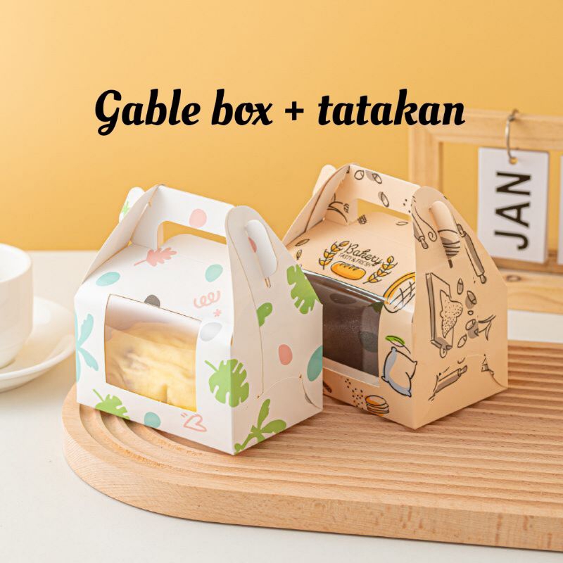 

1pcs GABLE BOX TENTENG HADIAH LUCU MOTIF GINGHAM / BAKERY FLOWER KOTAK KUE TENTENG KK01