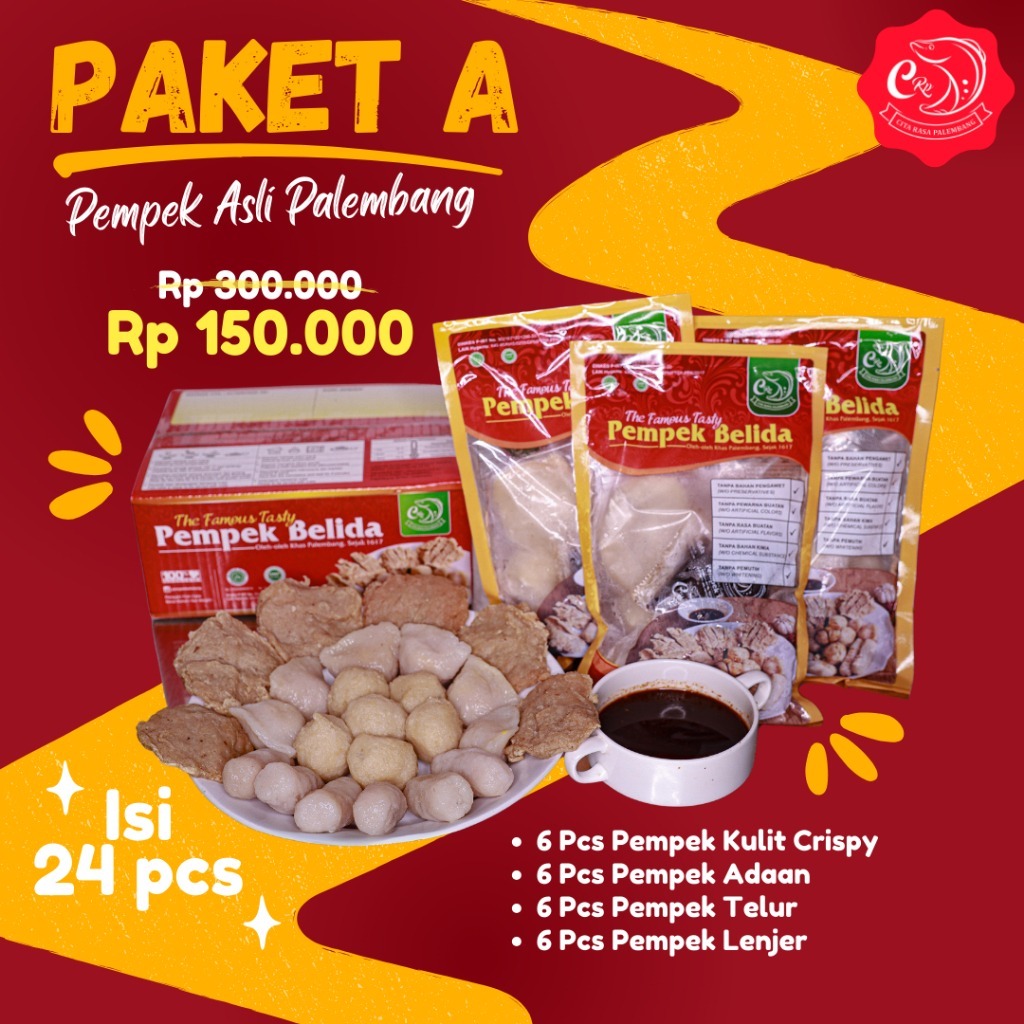 

Pempek Asli Palembang - Pempek Crp (Paket Single A Isi 24 pcs)
