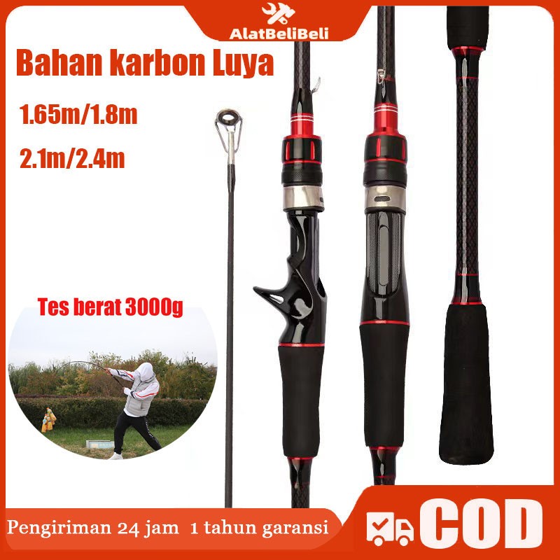 1.65M/1.8M/2.4M joran ultralight /joran lentur /Pancing Putar JoranKarbon Bodi Sangat/joran murah /j