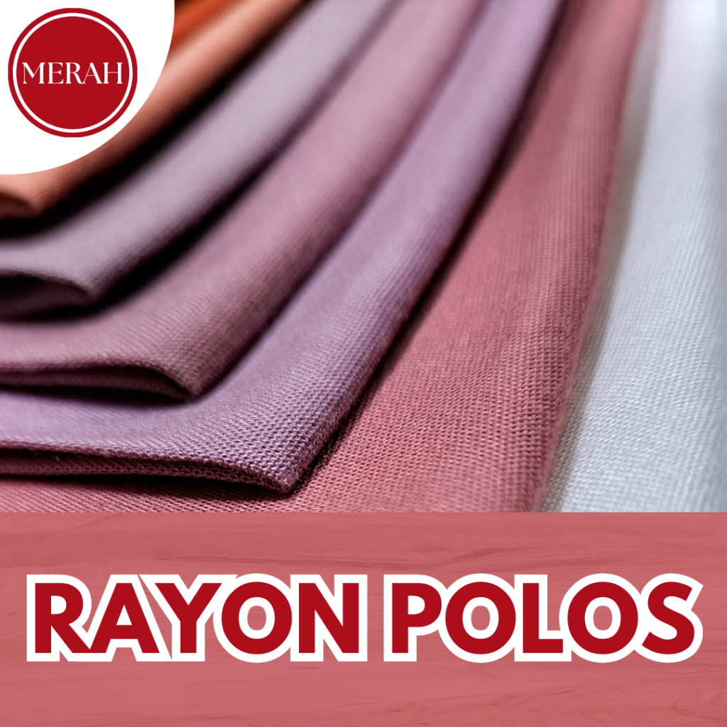 Kain Rayon Polos GRADE A - MERAH