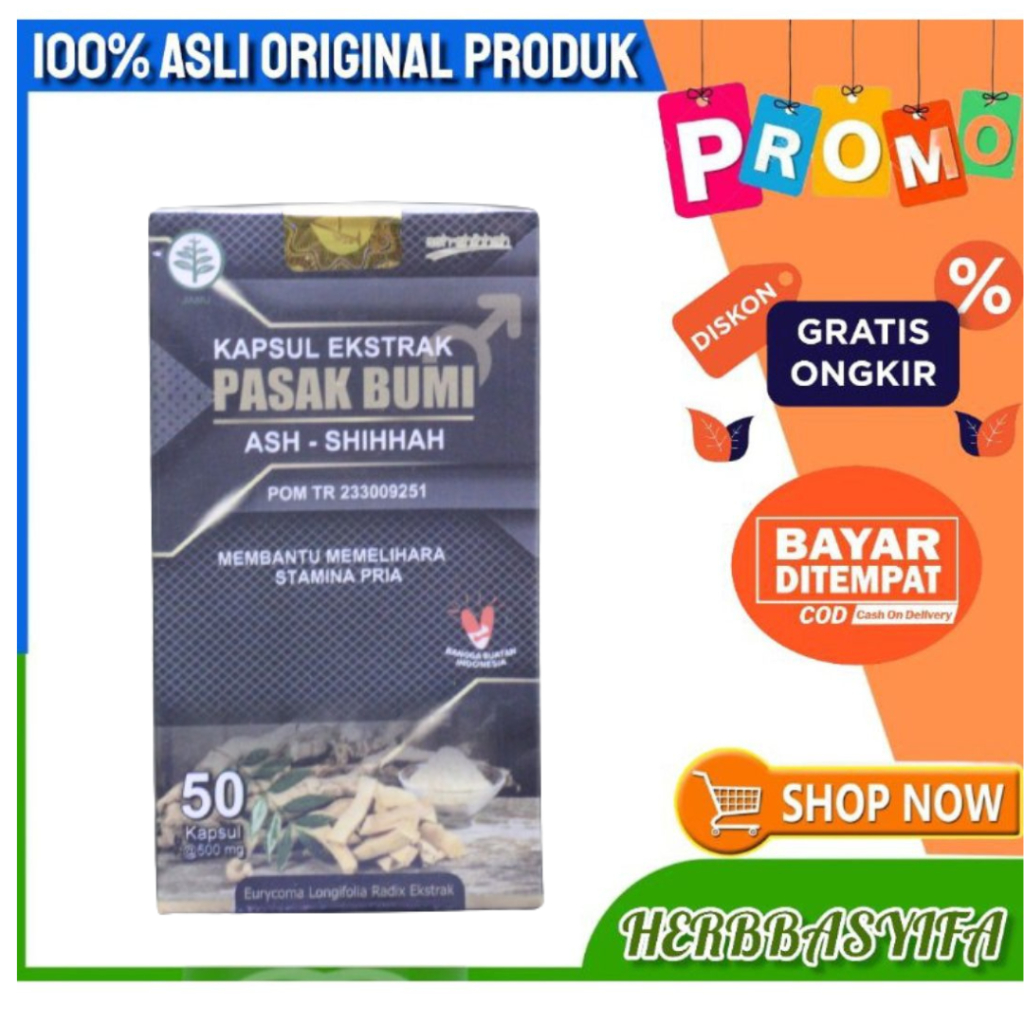 Kapsul Ekstrak Pasak Bumi Ash-Shihhah 50 Kapsul Original BPOM