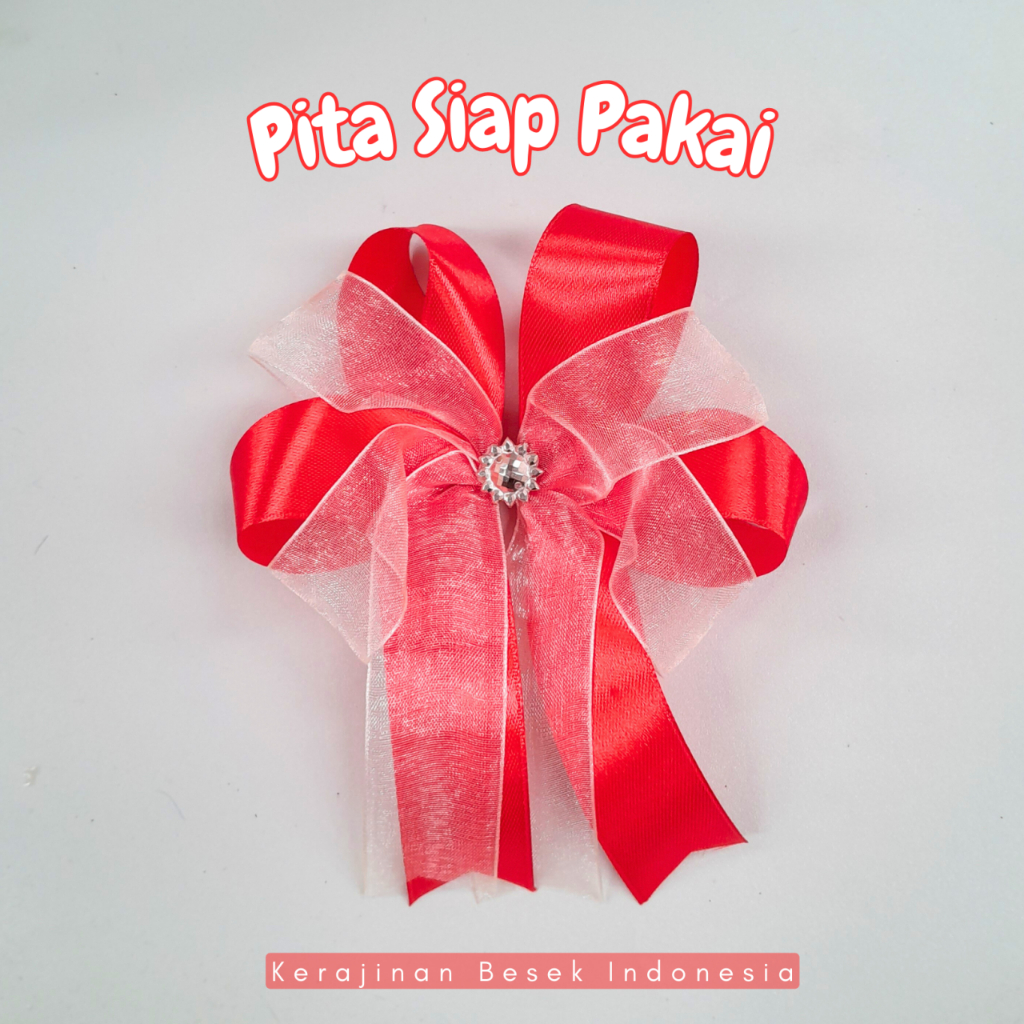 

PITA JADI SIAP PAKAI MURAH 10 cm Hampers Kado Pita Jadi Aplikasi Tempel Souvenir Lebaran Parsel Hantaran Bross peniti