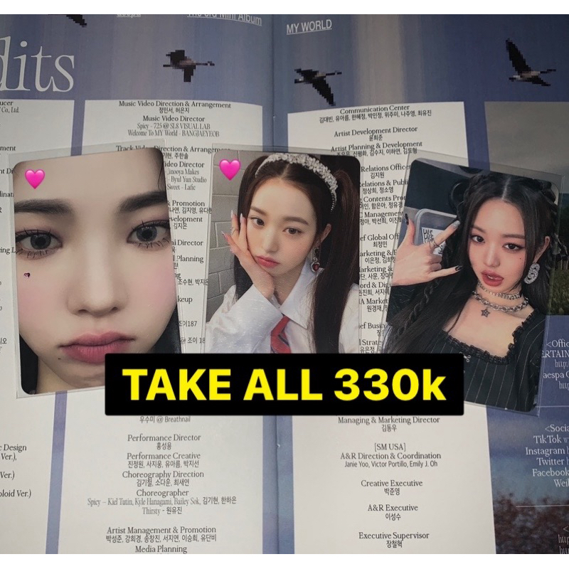 take all photocard official karina aespa zoom, wonyoung ive kuromi soundwave, dan wonyoung ive lodi 