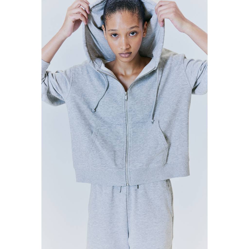 FREE ONGKIR ZIPPER BOXY OVERSIZE BASIC POLOS LENGAN BALON HOODIE ZIPPER WANITA SWEATER WANITA CROP