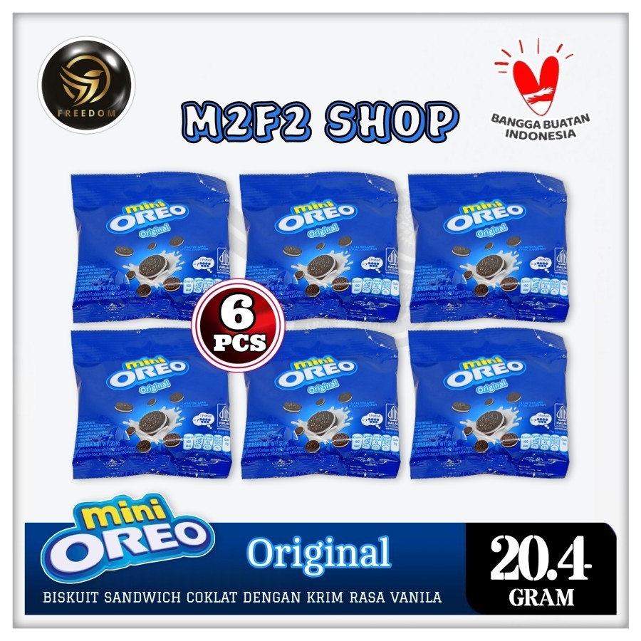 

Biskuit Oreo Mini Sandwich Original Vanilla Cream | Krim Vanila - 20,4 gr (Kemasan 6 Pcs)