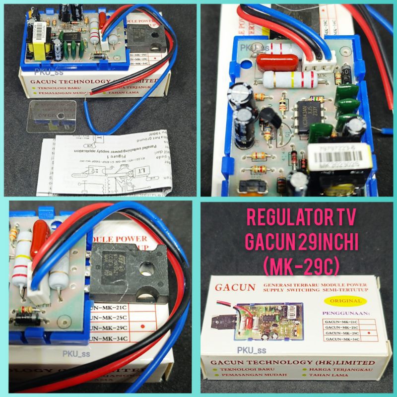 GACUN 29INCHI / REGULATOR TV 29 MK-29C / POWER KIT GACUN ORIGINAL