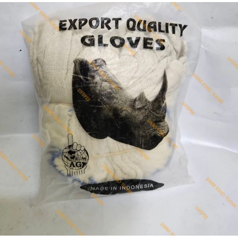 Sarung Tangan 5 Benang Putih GLOVES / Sarung Tangab Pekerja 5 Benang