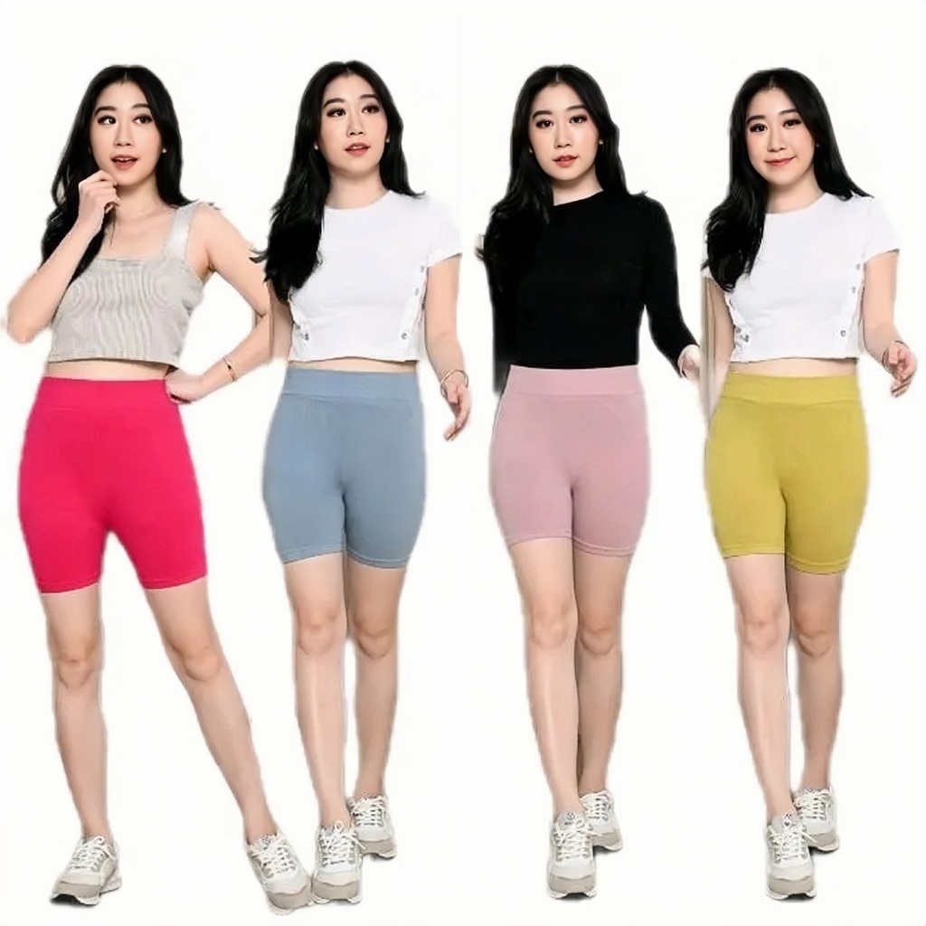 Shot Celana Dalam Wanita Legging Pendek Stretch High Waist Bahan Katun Tebal Import