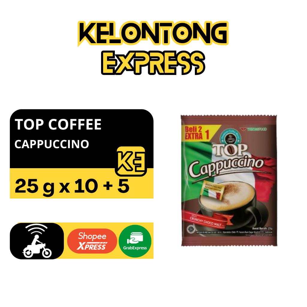 

TOP COFFEE CAPPUCCINO 25gr [1 RENCENG 10 + 5 SACHET]