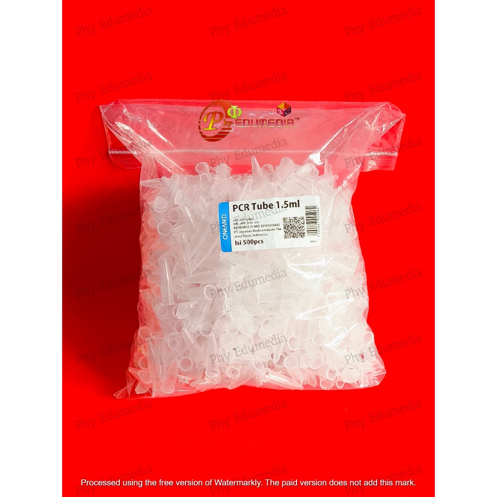 Microtube 1,5ml / PCR Tube 1.5ml Isi 500 / PCR Tube Falcon Eppendorf 1,5ml Per Pack 500pcs Onemed