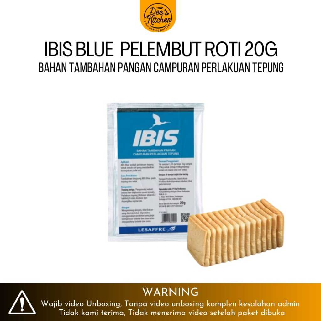 

IBIS Blue Pelembut Roti 20gr (satuan)