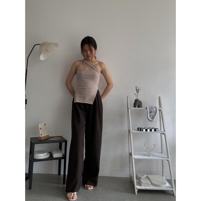 ANNA Tops | Knit Tanktop | Halter Neck Top