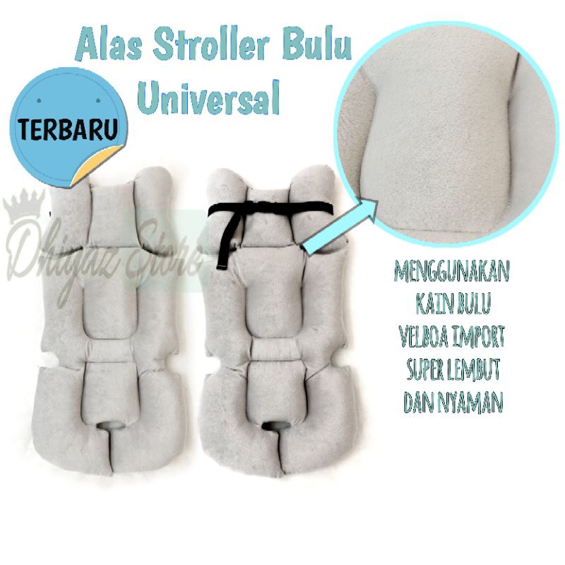 4in1 Stroller Pad Universal Kain Bulu / Alas Stroller Bayi Universal / Car Set Bouncer