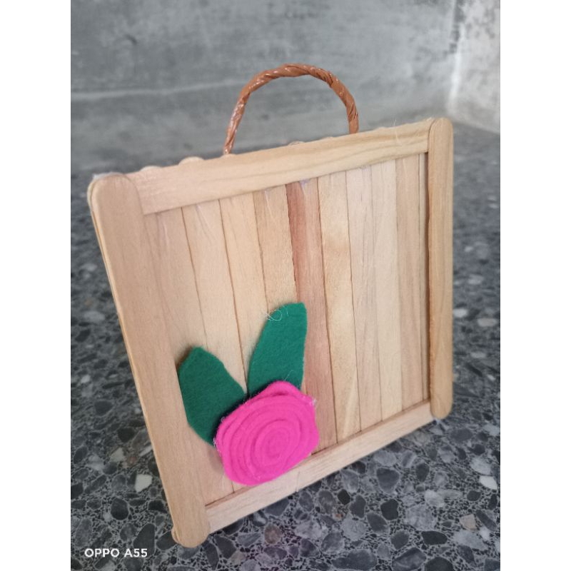 bingkai foto dari stik es krim prakarya