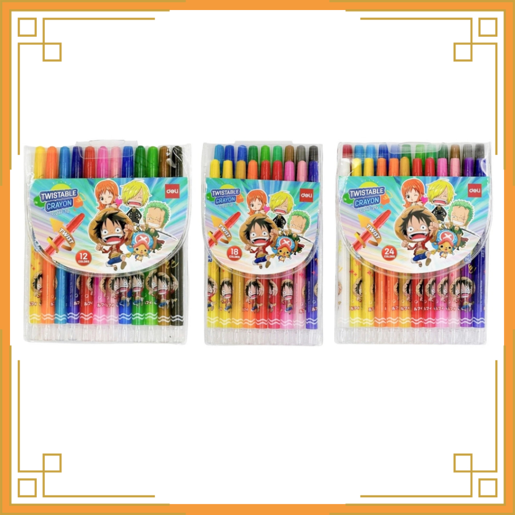 

DELI crayon putar seri one piece 12 warna C217-12