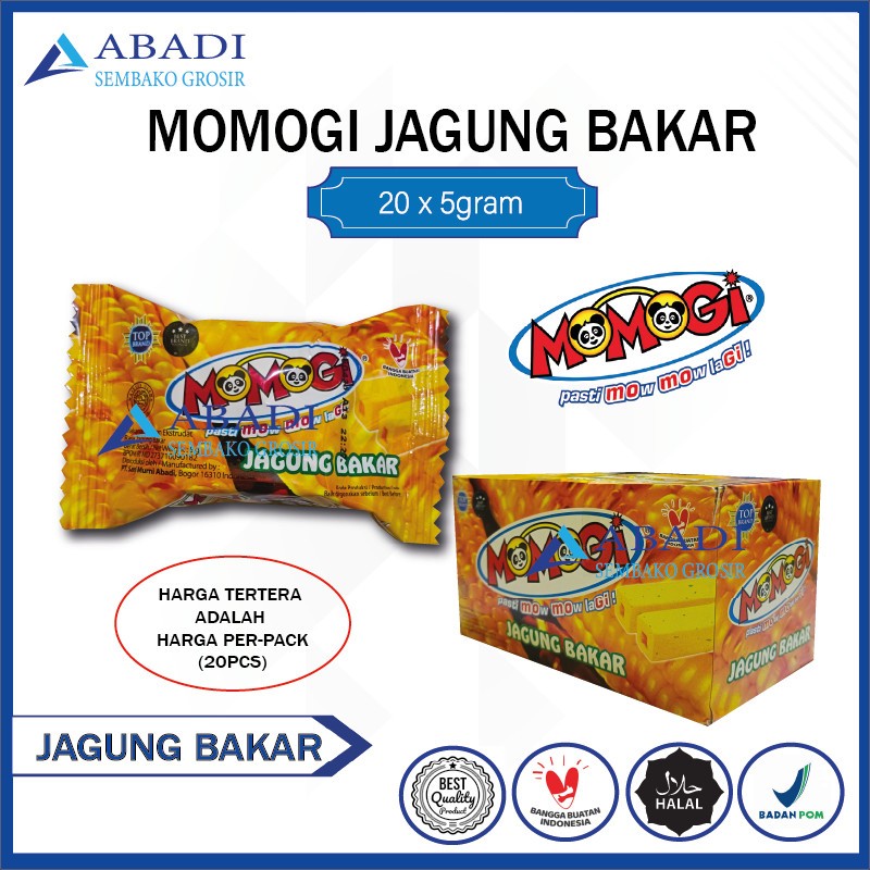 

MOMOGI Stick Snack Jagung Bakar 1 Box 1 Pak 5 gram