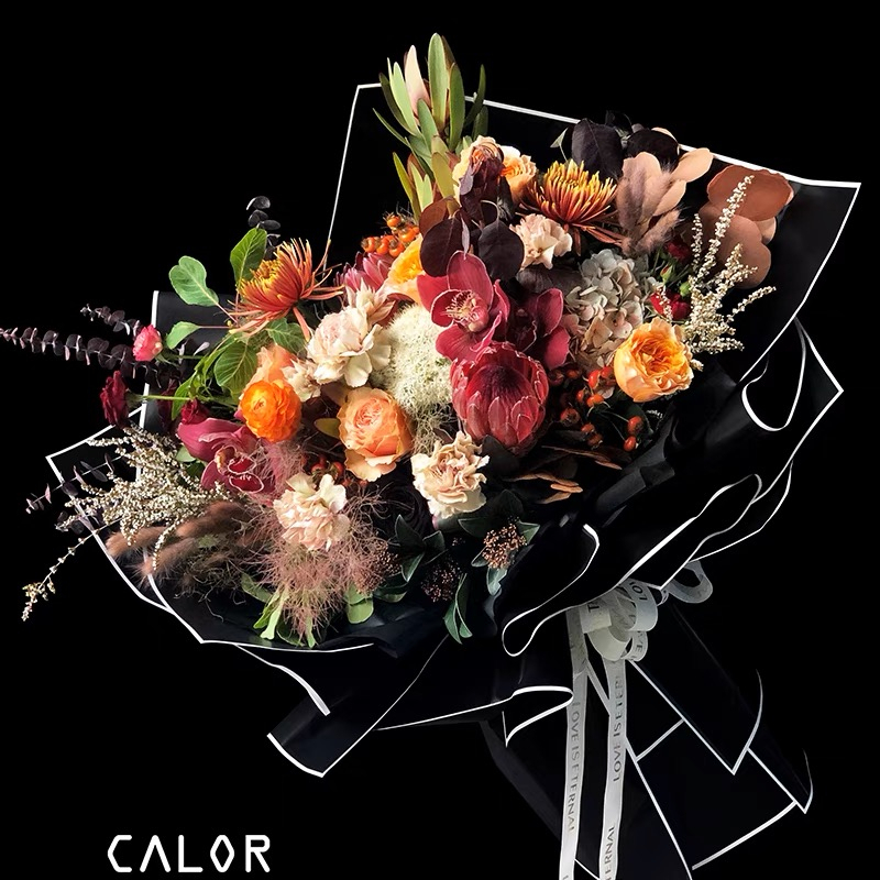 

AESTHETICFLORIST - (5 LEMBAR) FLOWER WRAPPING BLACK WHITE FRAME CELLOPHANE WATERPROOF KERTAS BUKET BUNGA (ECER)/ FLOWER WRAP