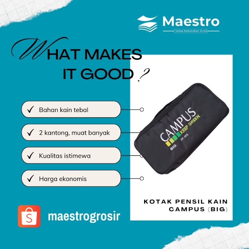 

Kotak Pensil Campus / Pencil Case Rets New Model Campus