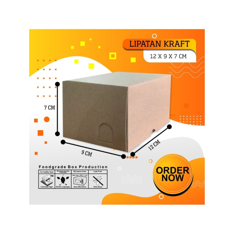 

Box Makanan, Snack, Jajanan | bahan kraft | uk 12x9x7