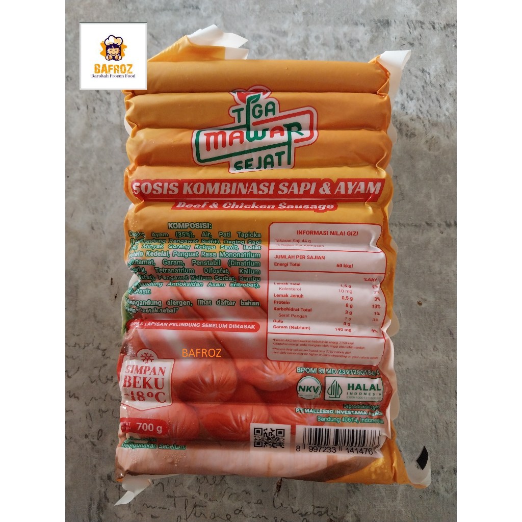 

Tiga Mawar Sosis Kombinasi isi 30pcs