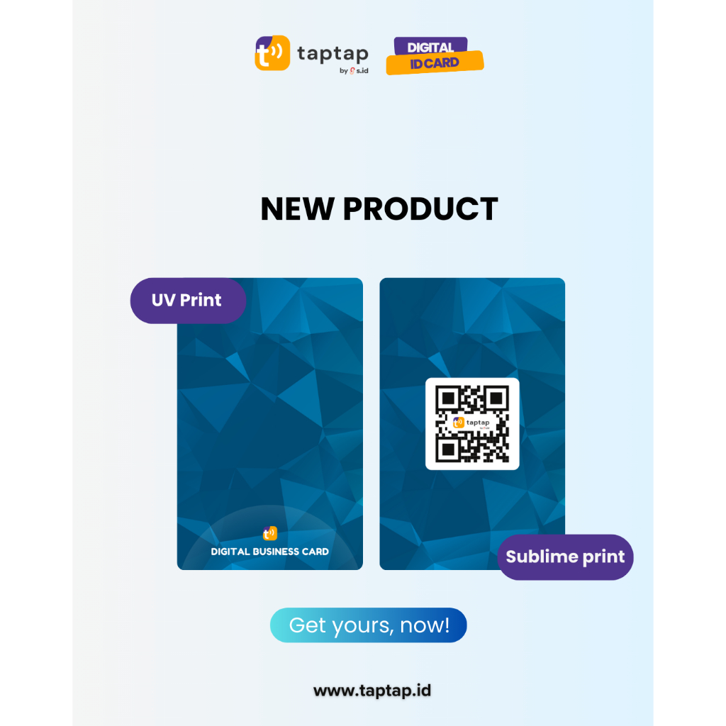 

Kartu Nama / ID Card Digital Default taptap NFC/RFID Jenis Print Standard