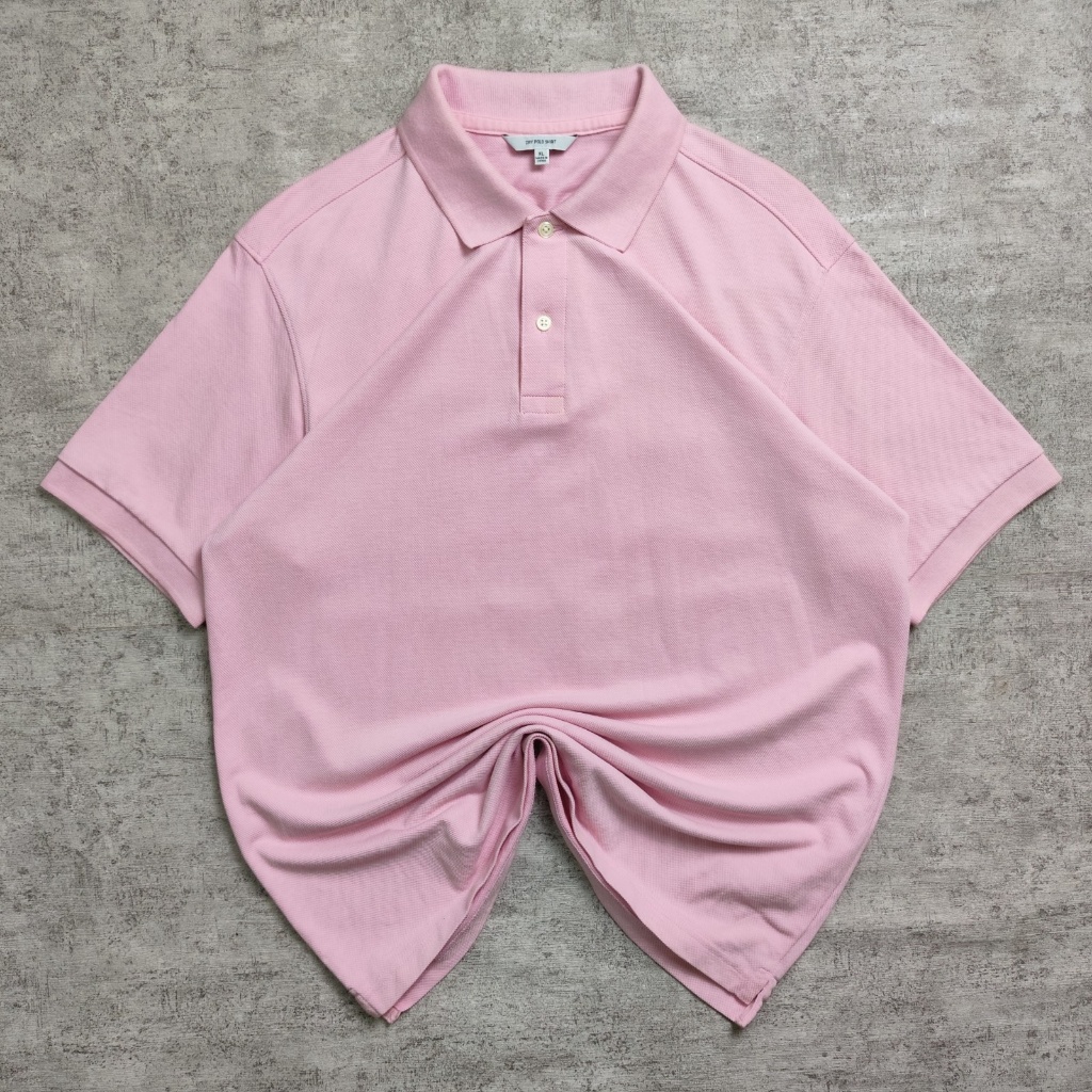 Uniqlo Dry Polo Shirt Pink Unisex