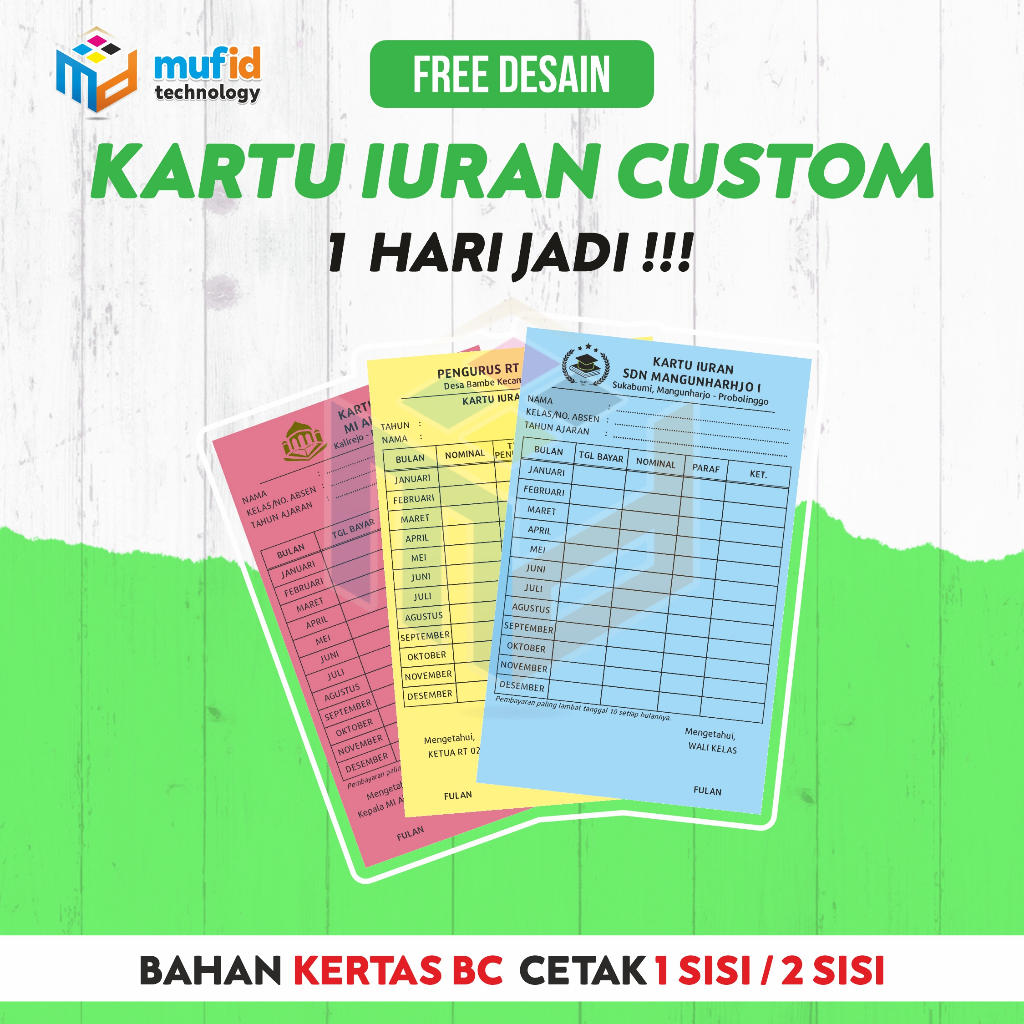 

KARTU IURAN KAS/SPP/PAGUYUBAN/INFAQ/SAMPAH/BIMBEL