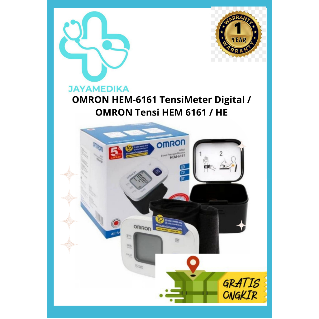 OMRON HEM-6161 TensiMeter Digital / OMRON Tensi HEM 6161 / HEM6161