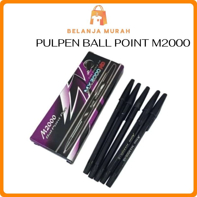 

BEM - ATK005 1 PACK PULPEN ALAT TULIS MX2000 ND / BALL POINT PEN / 12 PCS BAL PEN / PENA GROSIR / PULPEN TULIS KANTOR DAN SEKOLAH / PULPEN TULIS HITAM