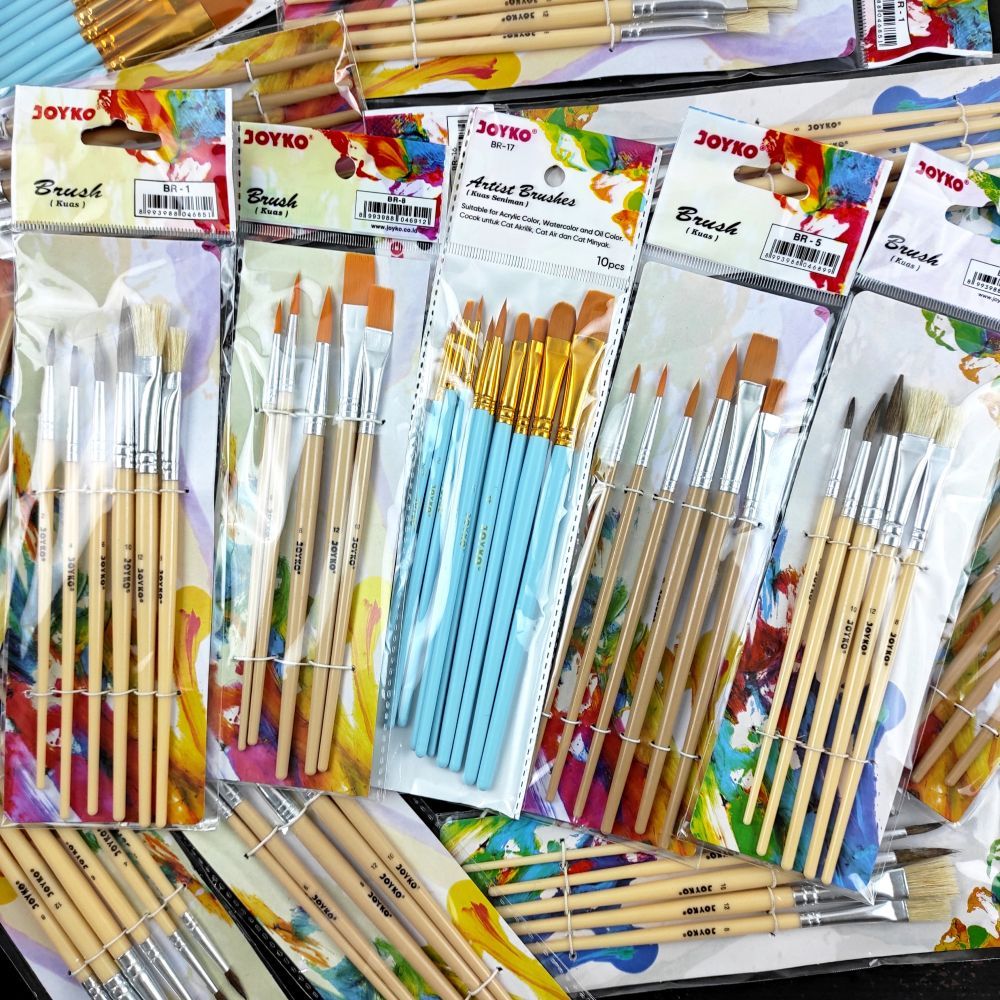 

JOYKO Brush Set for Watercolor Acrylic Paint / Kuas Lukis Cat Air Akrilik Poster