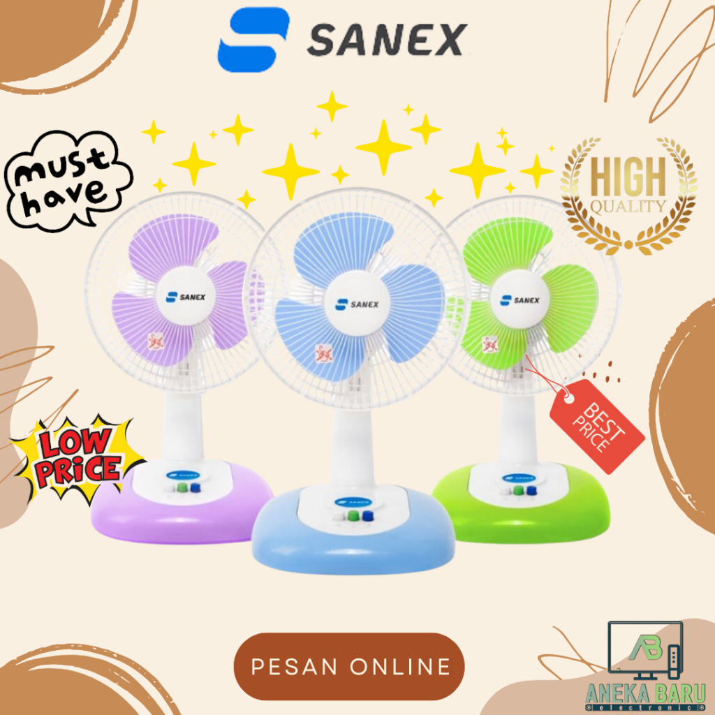 Sanex Desk Fan Kipas Meja FD-0888 / FD0888 / FD 0888 (8 Inch)