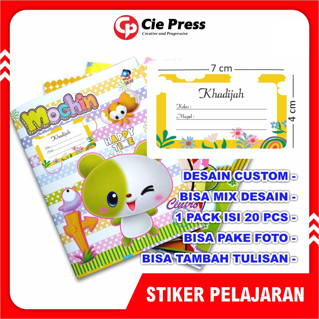 

STIKER LABEL NAMA BUKU PELAJARAN STIKER BUKU NAMA KELAS MAPEL SEKOLAH CUSTOM FREE DESAIN