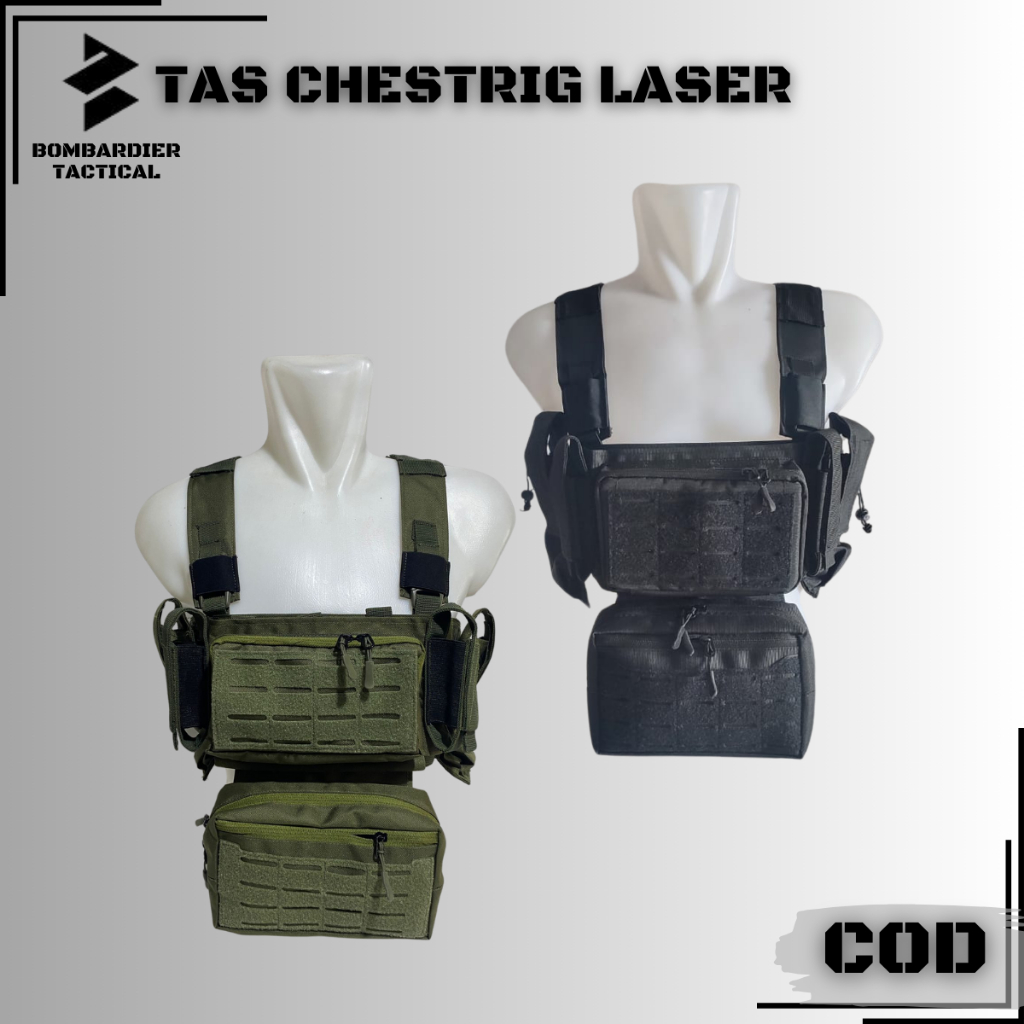 Chest Rig Taktis KRAKEN I Tas Dada Mini Chestrig Modular Hijau Tas Dada Tactical Rompy Body Vest Cod