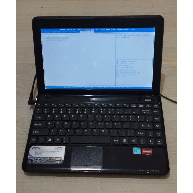 Notebook MSi U270 AMD E-350 DDR3 minus Hardisk rusak