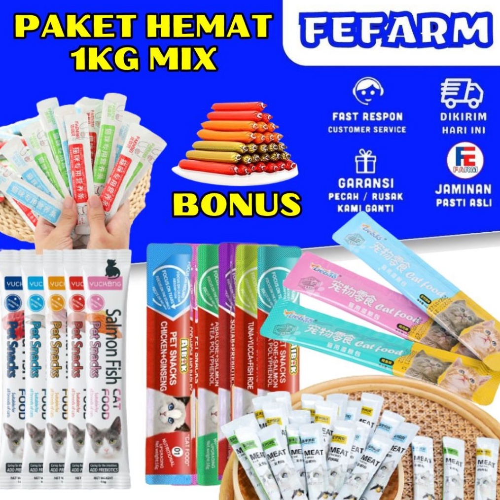 GROSIR Peien Creamy Cat Snack 15 Gram Premium Cat Treats Makanan Kucing Basah Peien Liquid Cats Snac