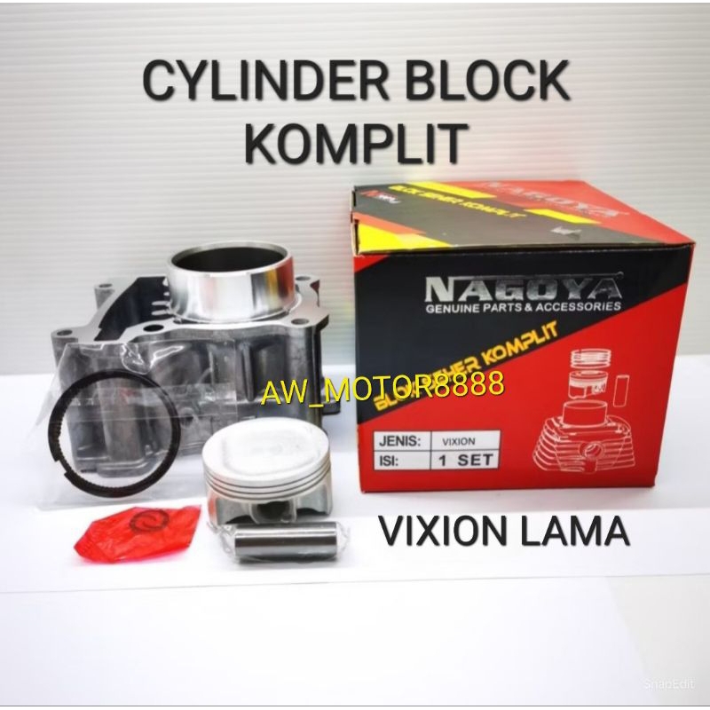 BLOCK BLOK SEHER KOMPLIT VIXION / VIXION LAMA / VIXION OLD CYLINDER BLOCK BLOK KOMPLIT SET RING PIST
