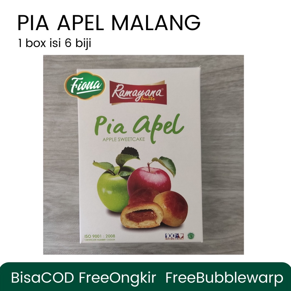 

PRODUCT TERKECE Pia Bakpia Apel Oleh oleh khas Malang 1 box isi 6 biji