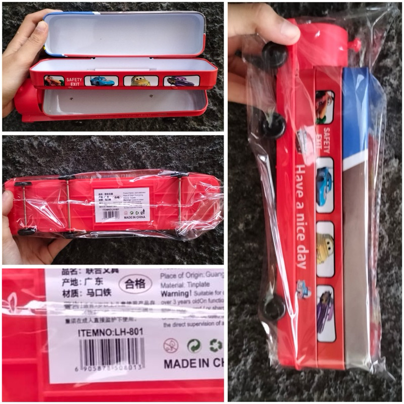 

P/C kotak pensil kaleng kereta LH801