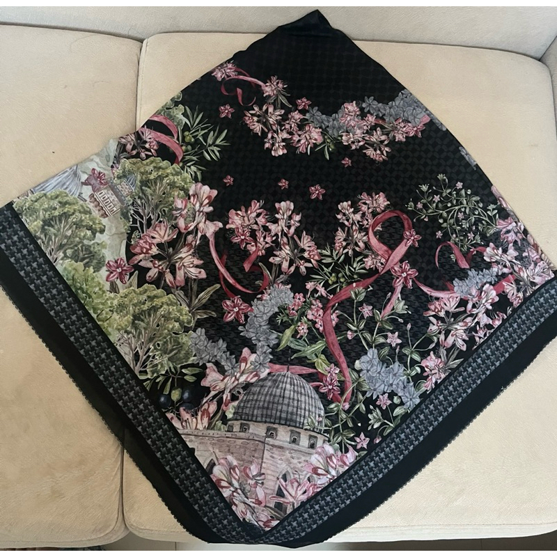 Buttonscarves Al Aqsa Series Voal Square-Black