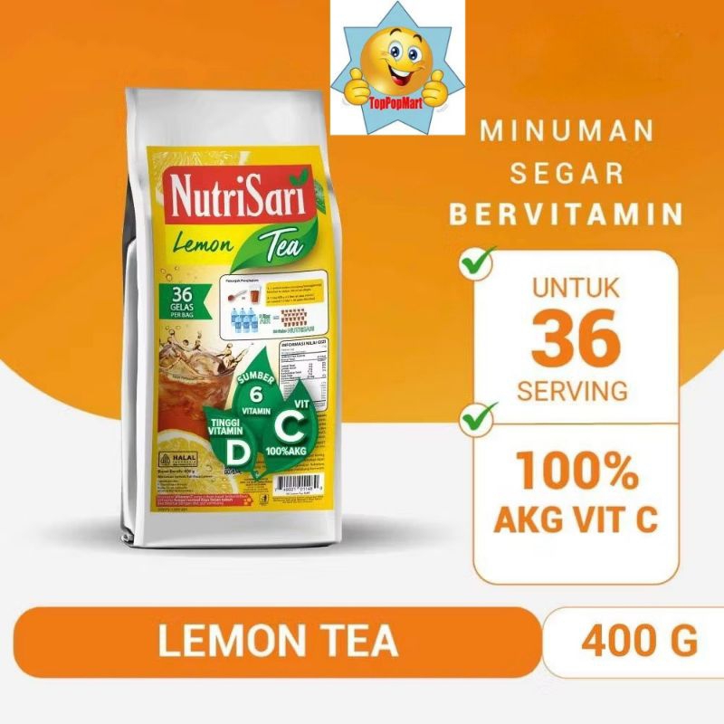 

Nutrisari Lemon Tea Powder Drink Refill 400 Gr - Teh Rasa Buah Lemon Bubuk 400 Gr